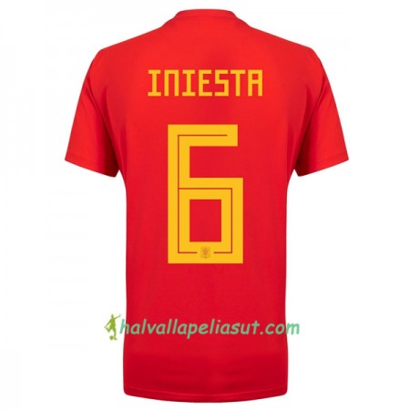 Jalkapallo Pelipaidat Espanja A_Iniesta 6 World Cup 2018 Kotipaita